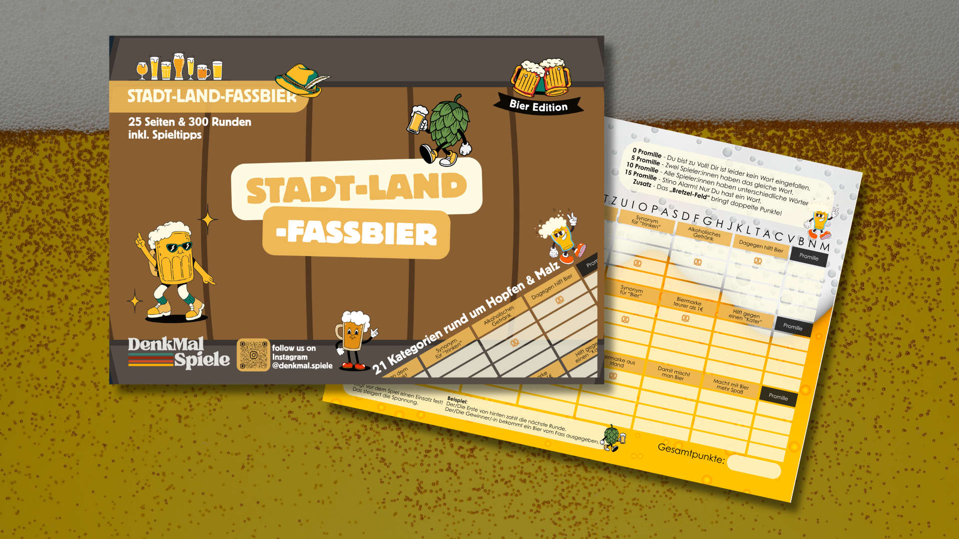 Stadt-Land-Fassbier Spielblock