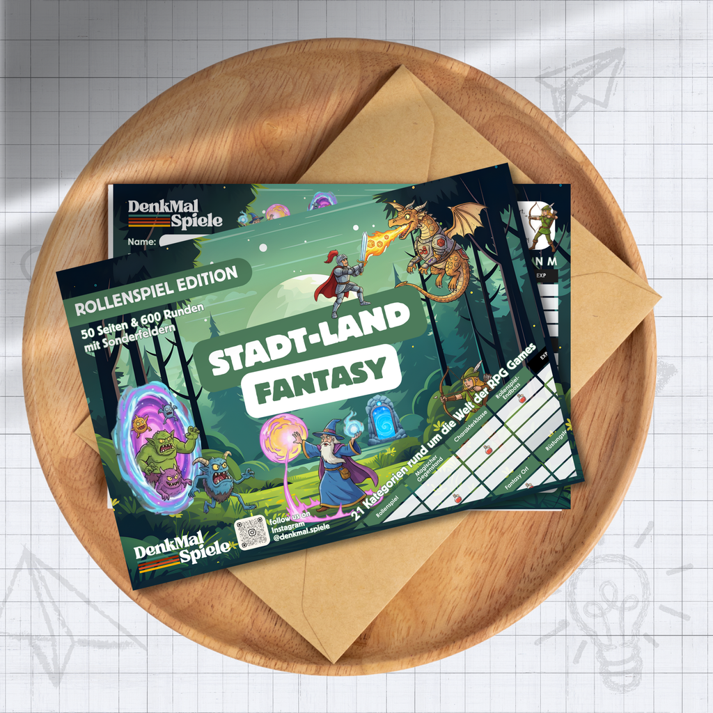 Stadt-Land-Fantasy Spielblock | Stadt-Land-Fluss RPG Edition