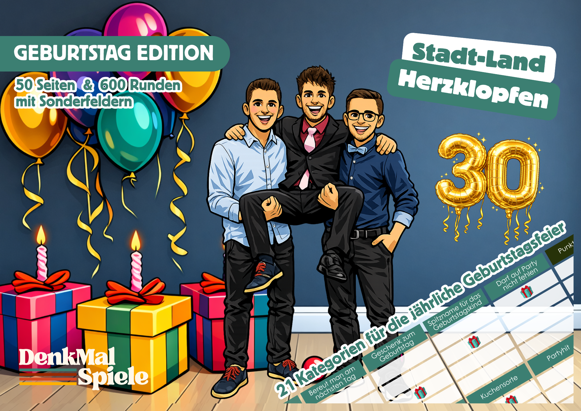 Personalisierte Stadt-Land-Fluss Spielbloecke