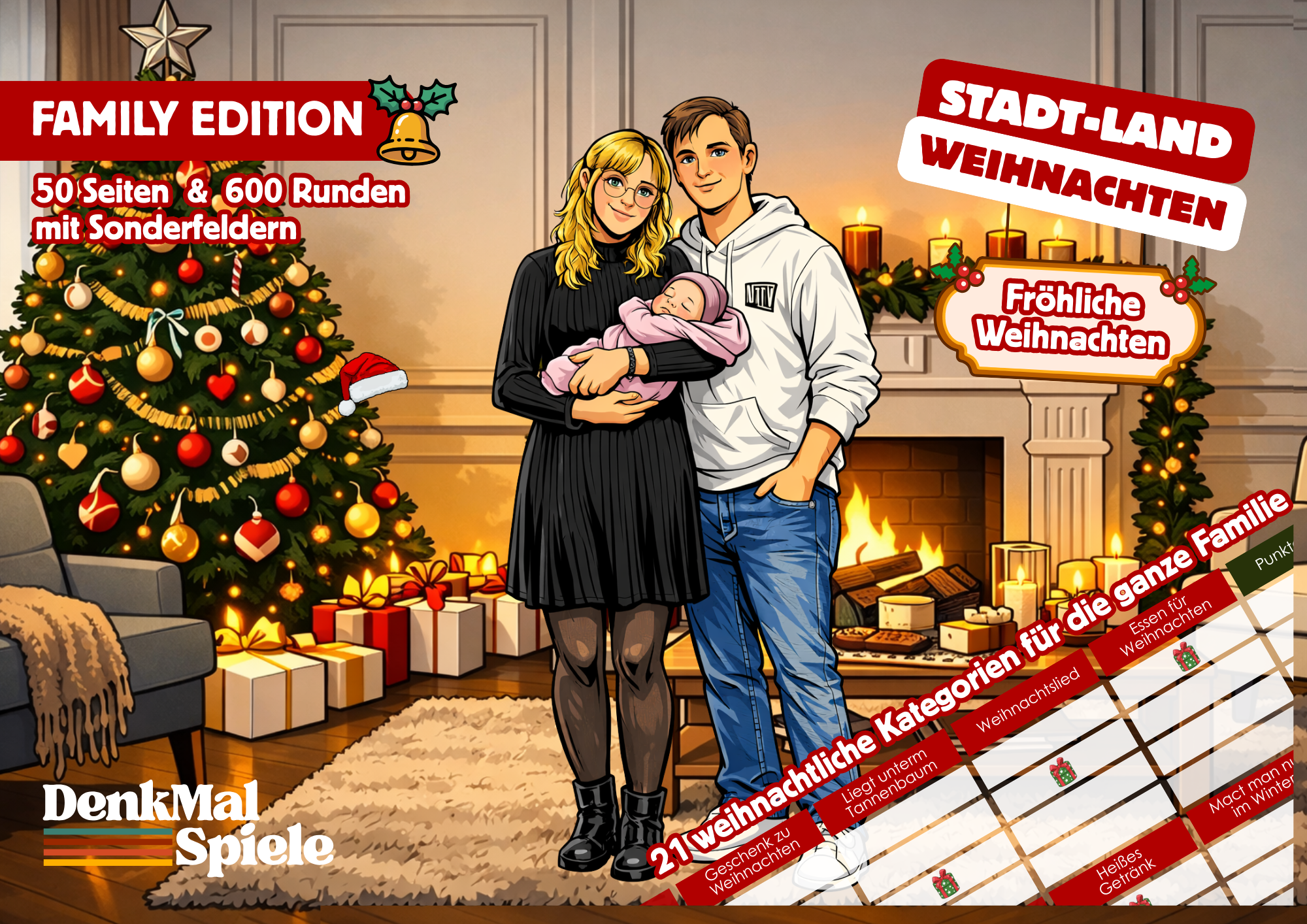 Personalisierte Stadt-Land-Fluss Spielbloecke