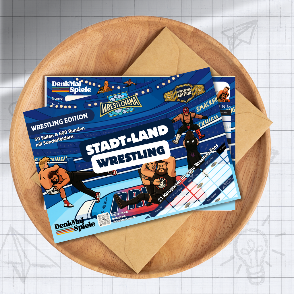 Stadt-Land-Wrestling Spielblock | Stadt-Land-Fluss Partyspiel