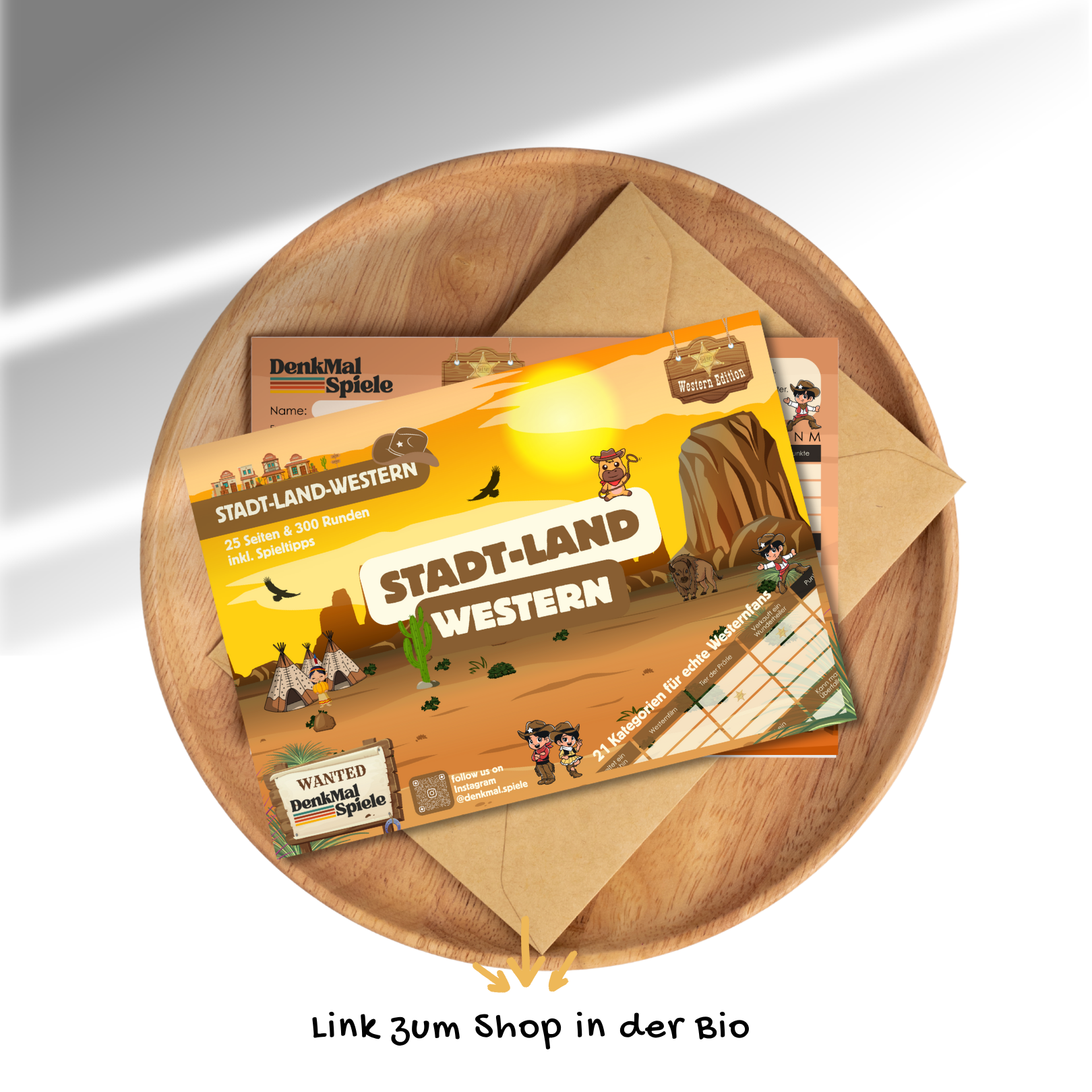 Stadt-Land-Western Spielblock | Stadt-Land-Fluss Wild West