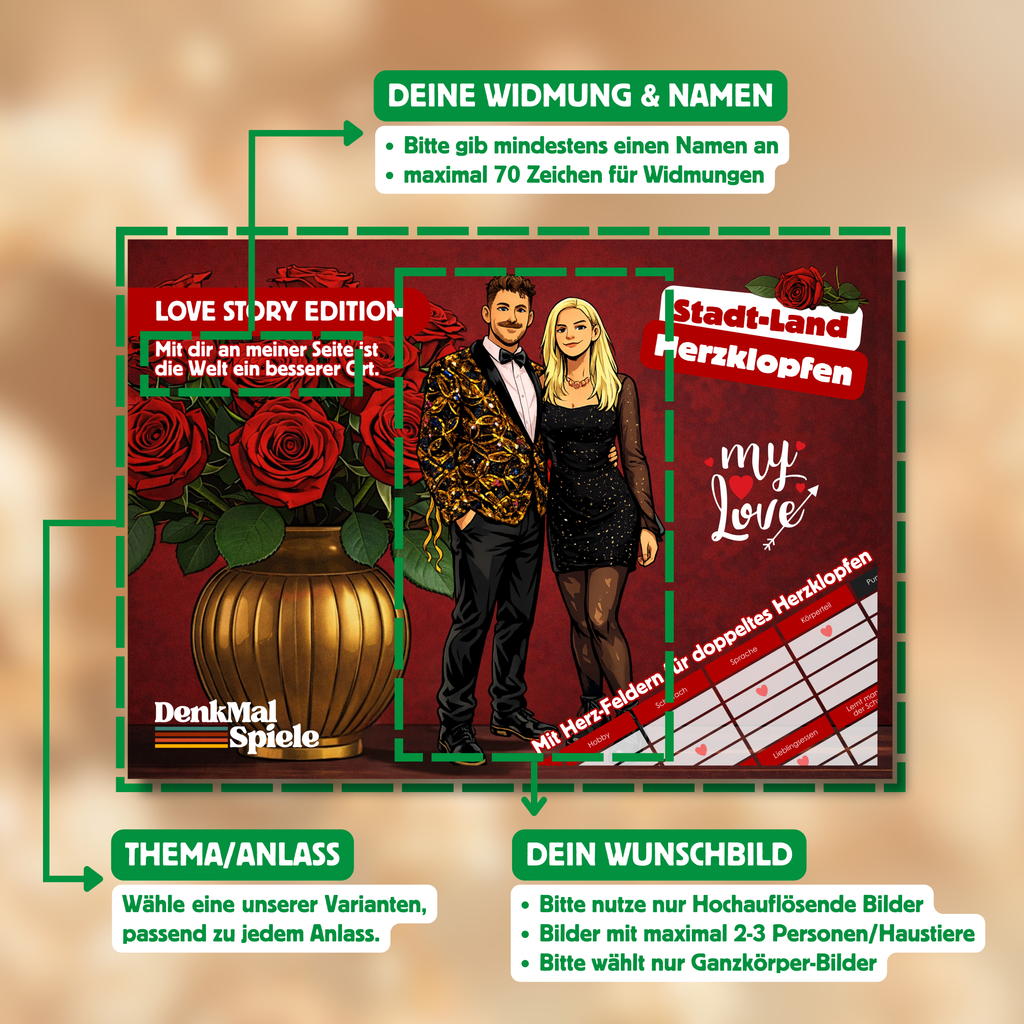 Stadt-Land-Fluss | Personalisierte Editionen | Spielblock mit 50 Seiten