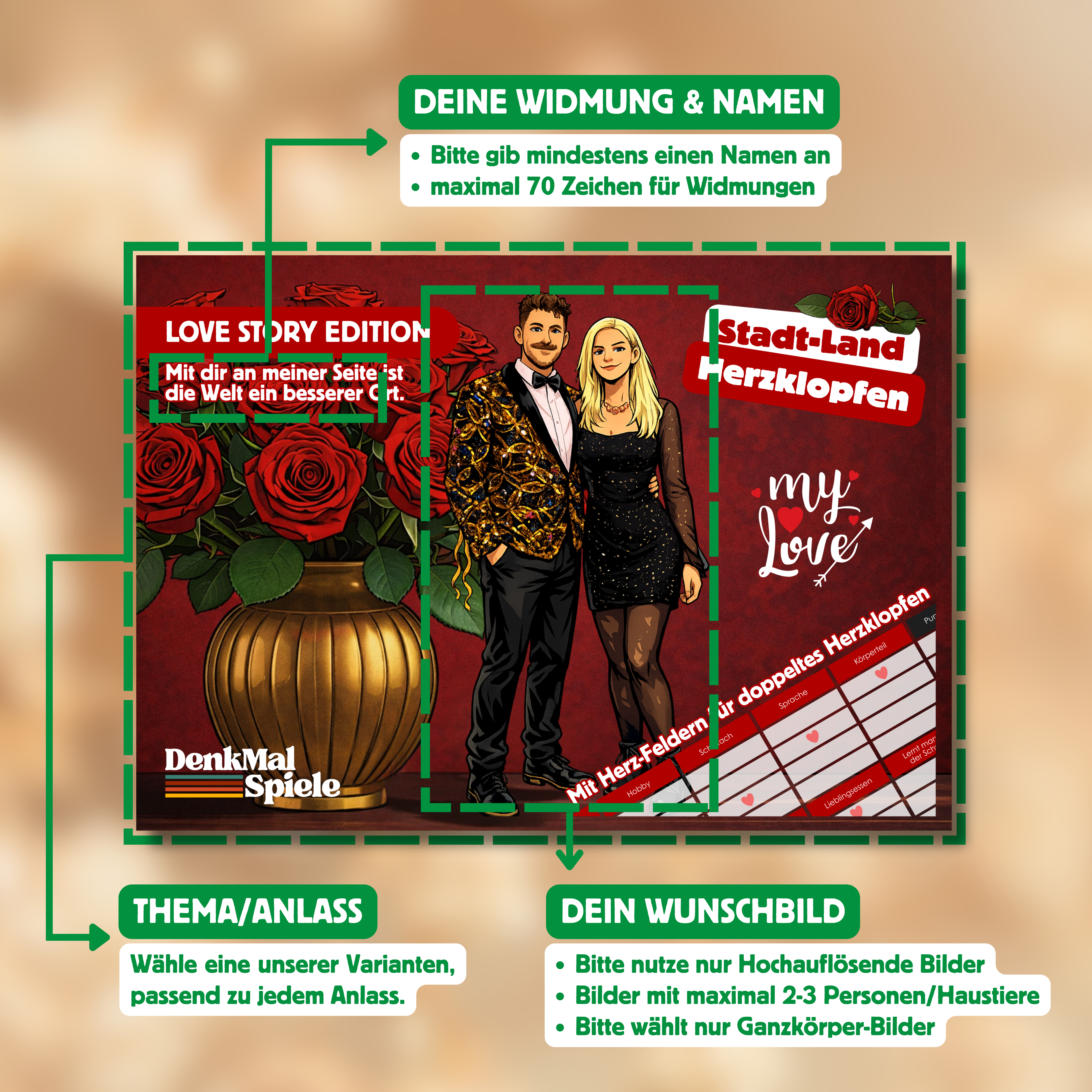 Stadt-Land-Fluss | Personalisierte Editionen | Spielblock mit 50 Seiten